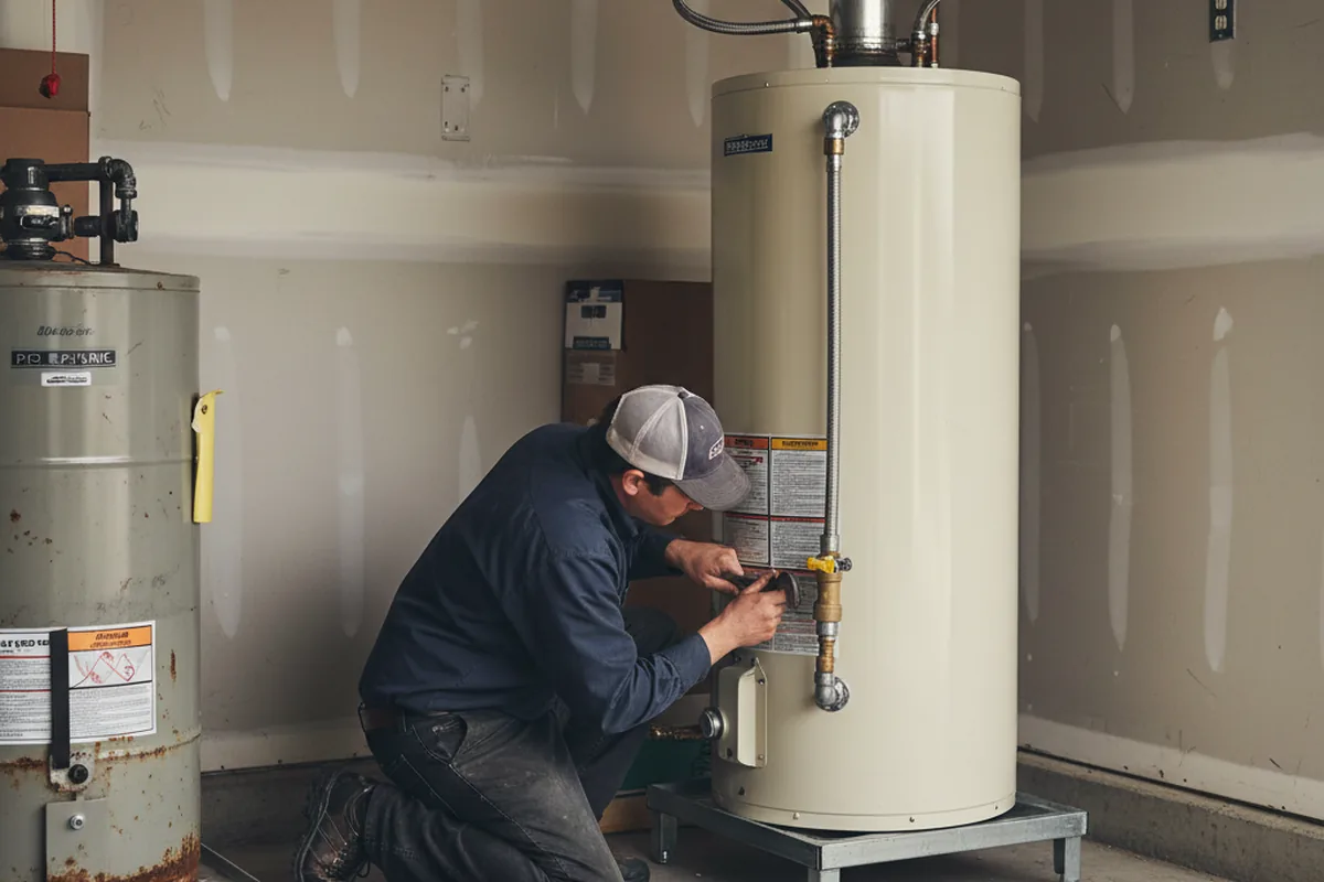 Water heater and shutoff valve replacement in Lancaster